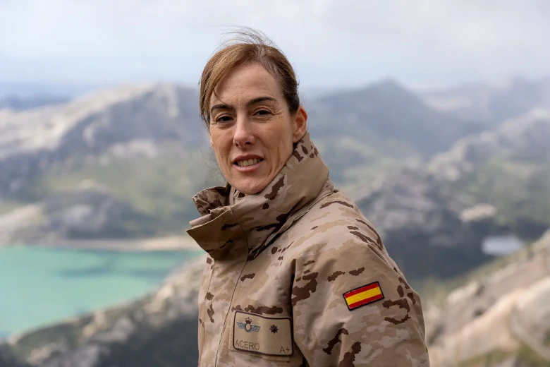 María Cruz Acero Ruiz, comandante del Ejército del Aire y Jefe del Escuadrón de Vigilancia Aérea 7 del Puig Major - Sóller