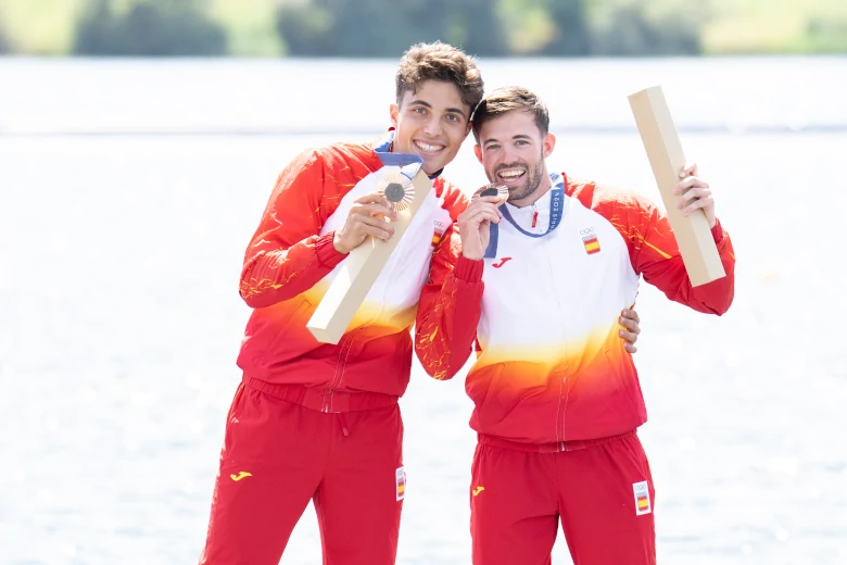 Joan Toni Moreno y Diego Domínguez, medalla de bronce en C2 500 en los Juegos Olímpicos de París 2024.