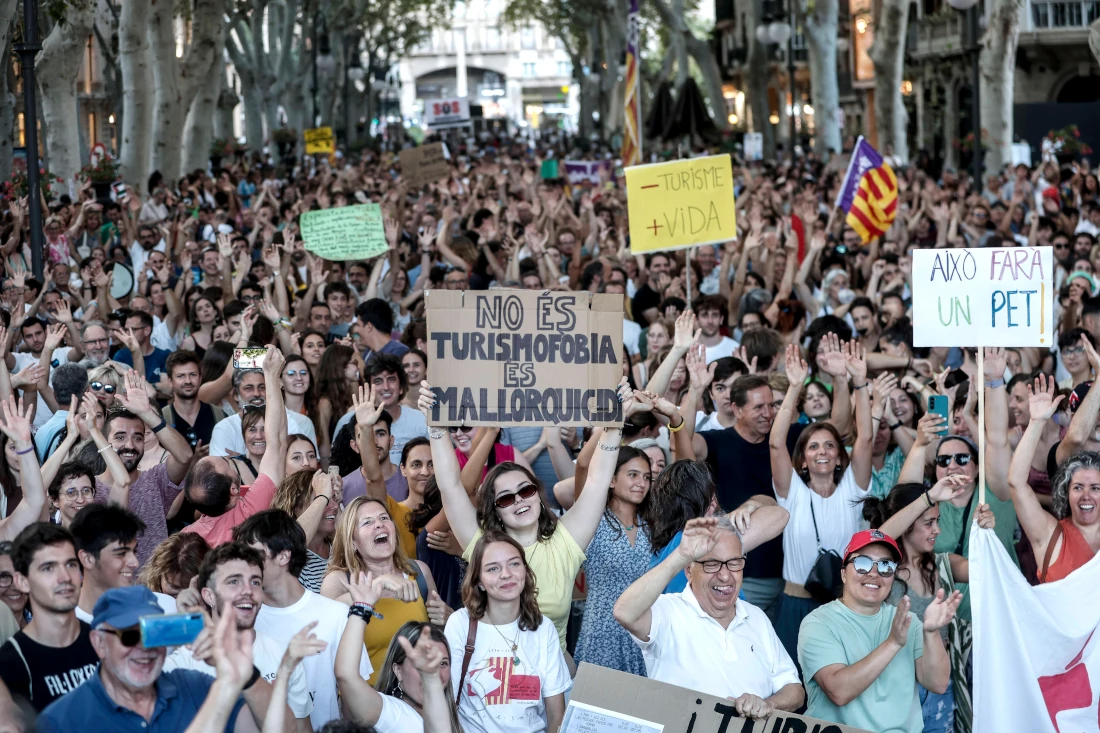 manifestación turismo en mallorca