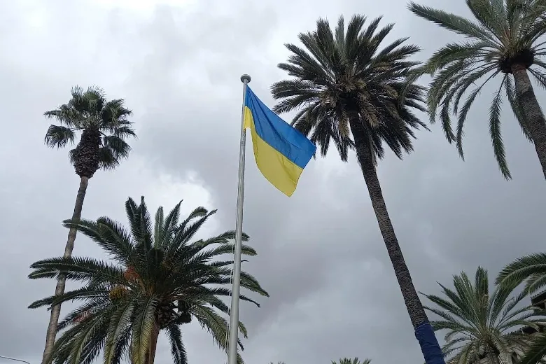 Bandera Ucrania Passeig Sagrera