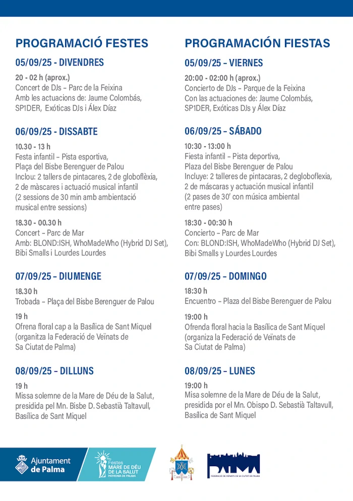 Festes de la Mare de Déu de la Salut 2025 de Palma