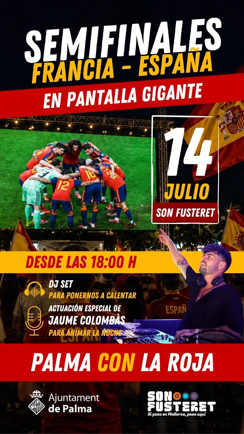 pantalla gigante España-Francia