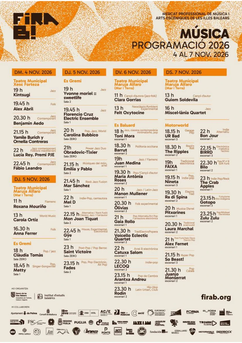 Fira B! 2026 Música