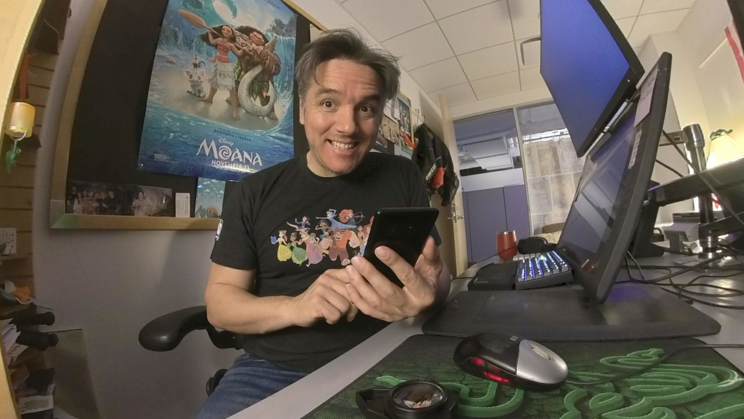 Daniel Peixe en la oficina de Disney en abril de 2019