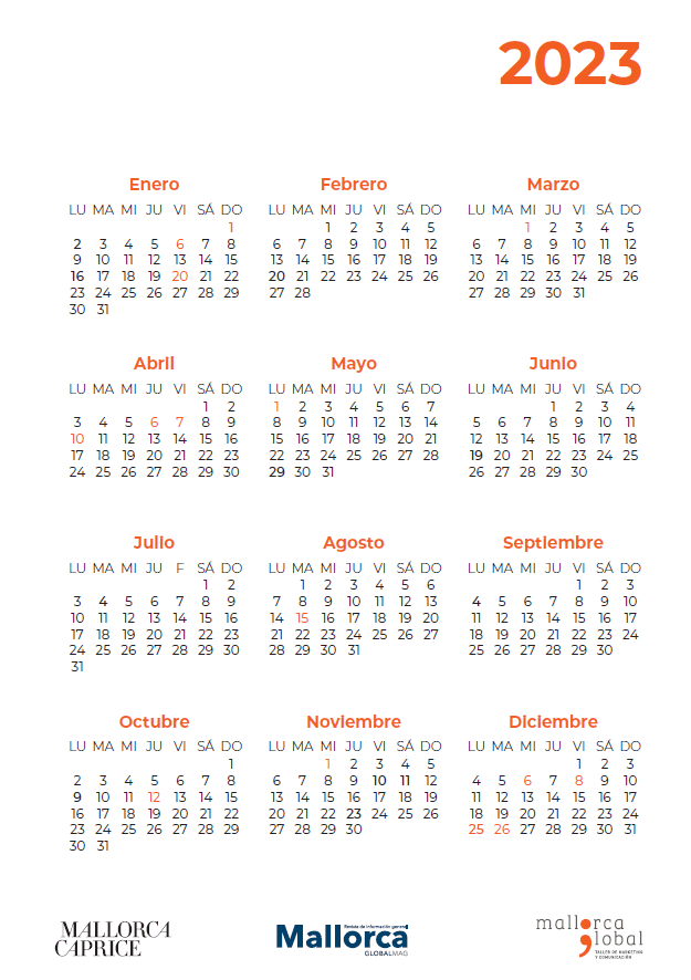Calendario palma de mallorca 2023