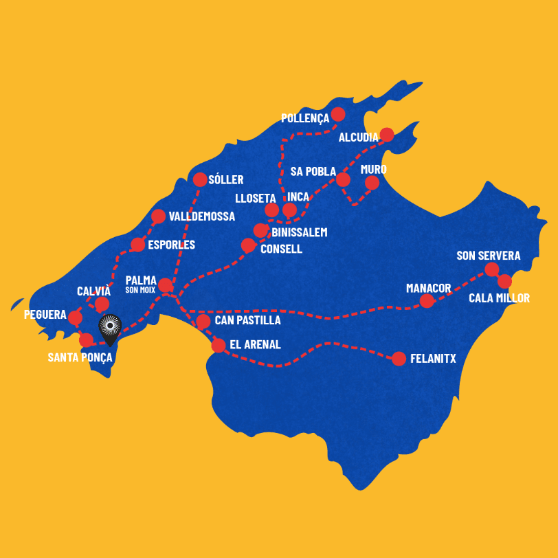Mallorca Live Festival buses mapa