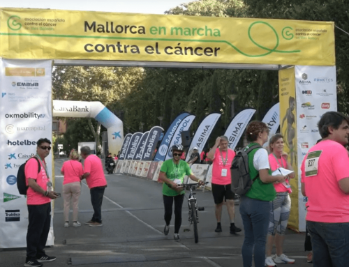The race Mallorca on the move against cancer arrives at the Parc de la Mar